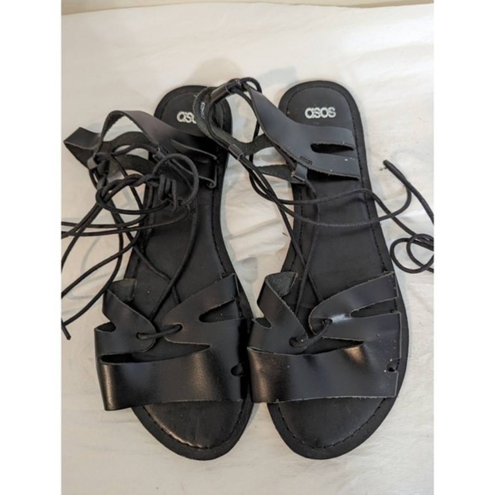 ASOS Leather Gladiator Style Lace Up Sandal